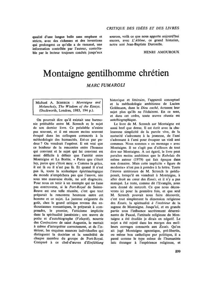 Montaigne gentilhomme chrétien
 – page 1