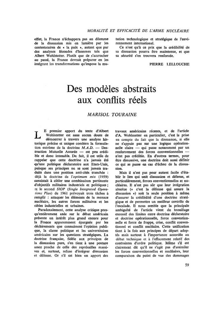 Des modèles abstraits aux conflits réels
 – page 1