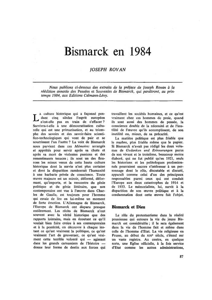 Bismarck en 1984
 – page 1