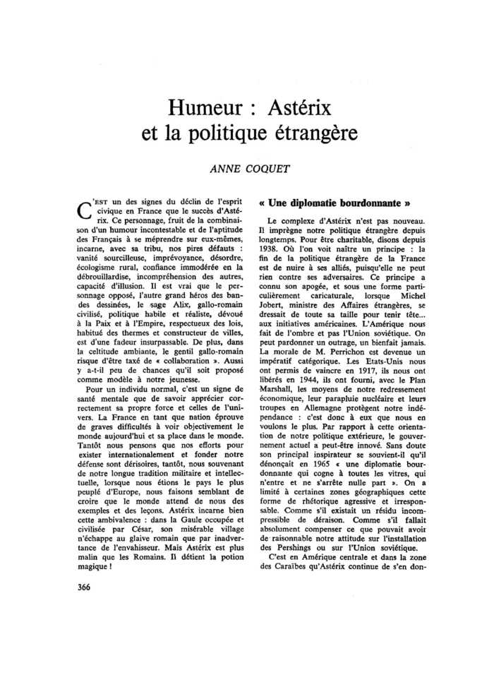 Humeur : Astérix et la politique étrangère
 – page 1
