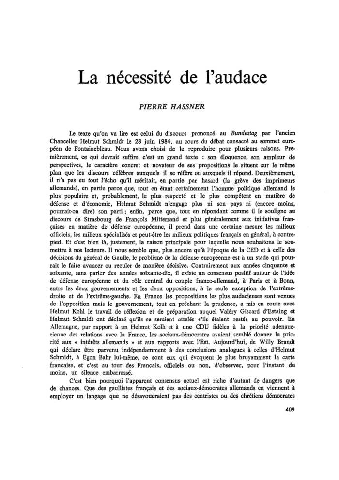 La nécessité de l’audace
 – page 1