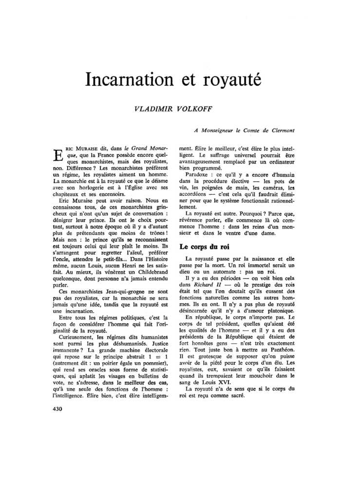 Incarnation et royauté
 – page 1