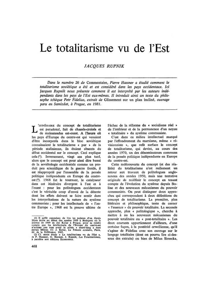 Le totalitarisme vu de l’Est
 – page 1