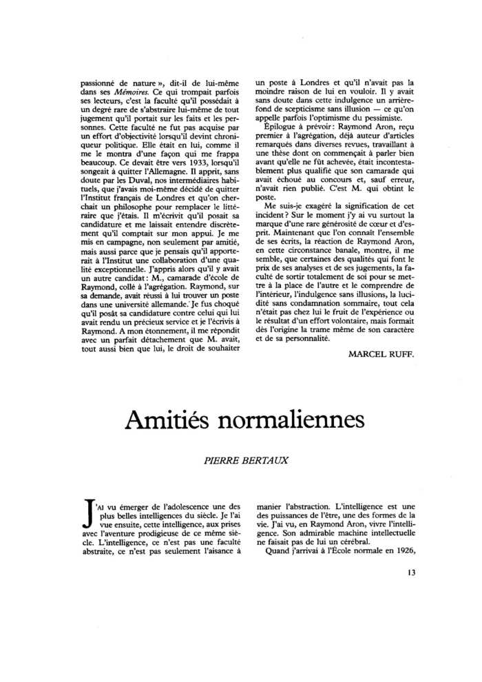 Amitiés normaliennes
 – page 1