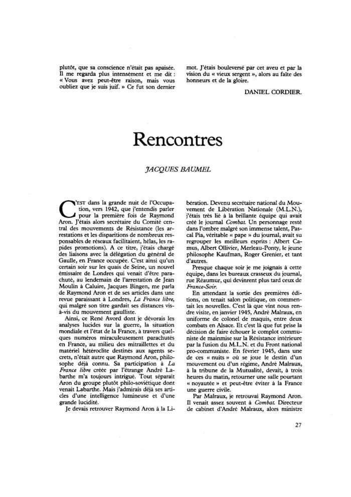 Rencontres
 – page 1
