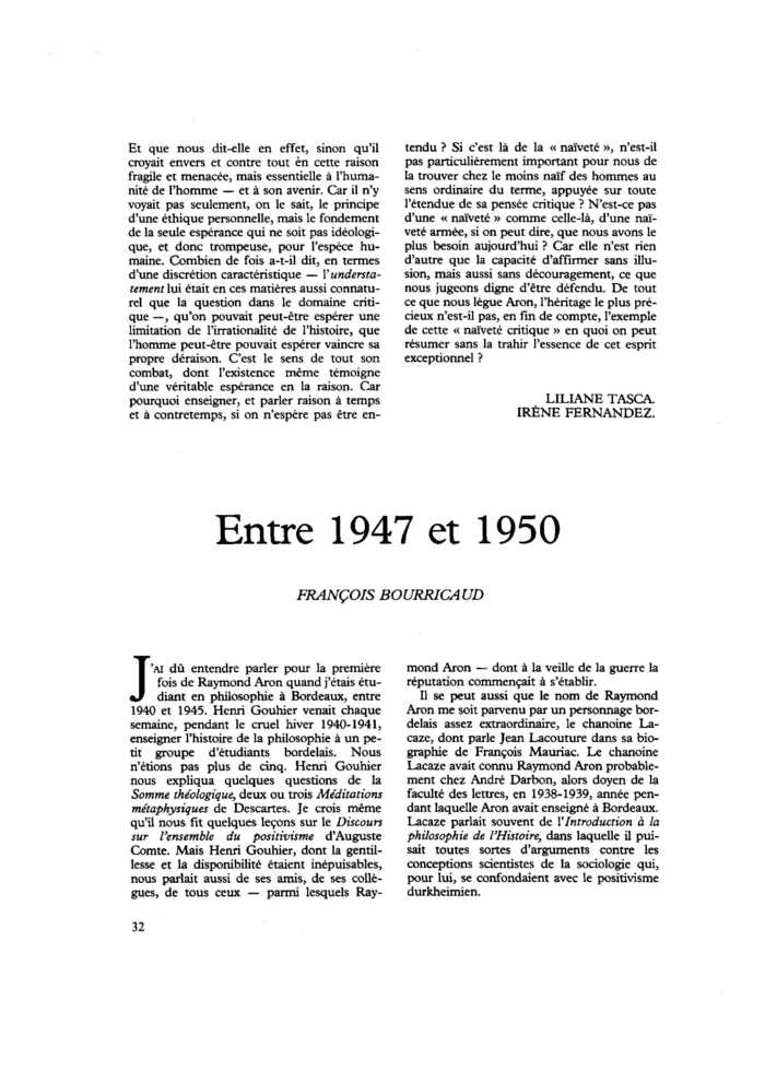 Entre 1947 et 1950
 – page 1