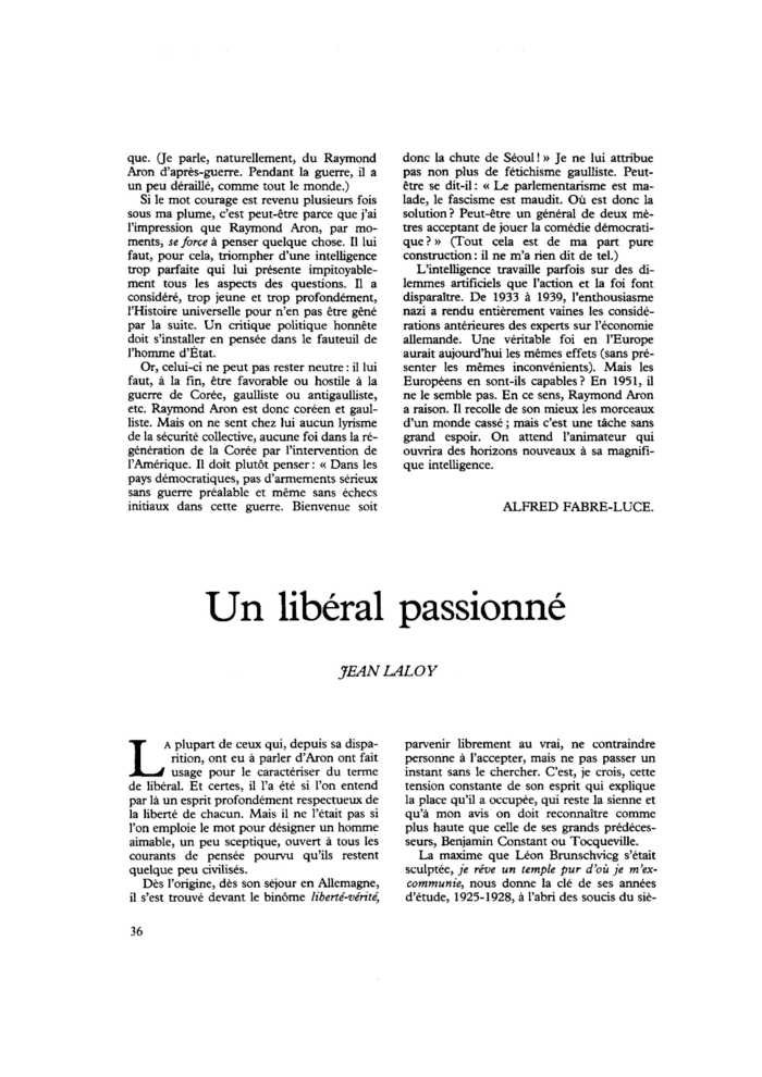 Un libéral passionné
 – page 1