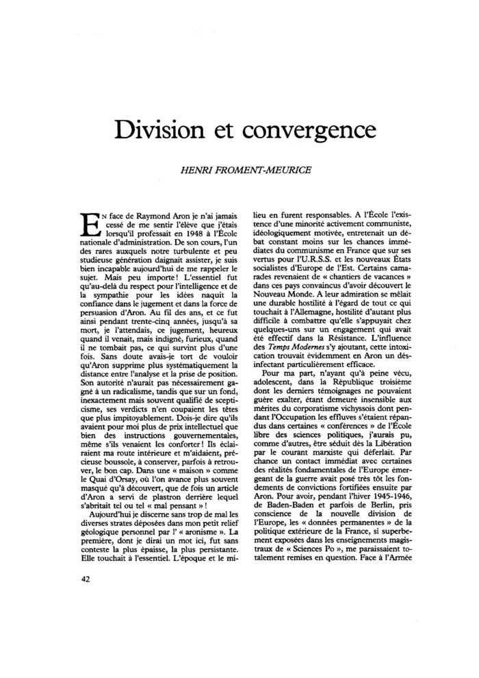 Division et convergence
 – page 1
