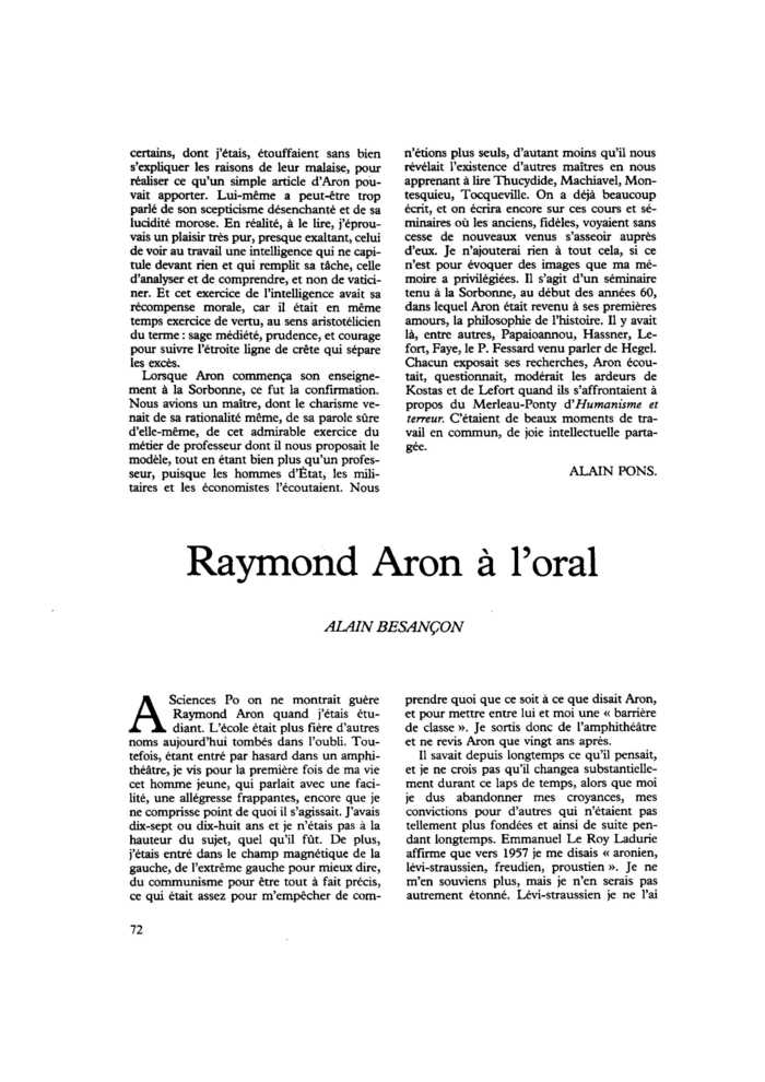 Raymond Aron à l’oral
 – page 1
