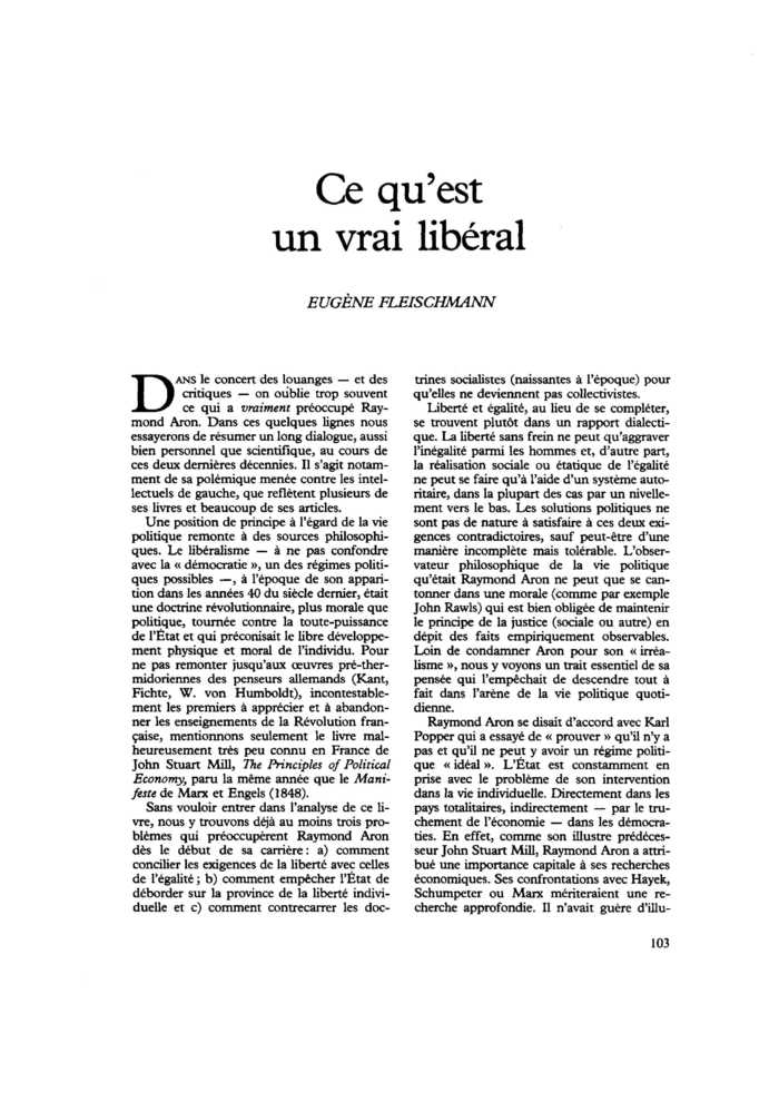 Ce qu’est un vrai libéral
 – page 1