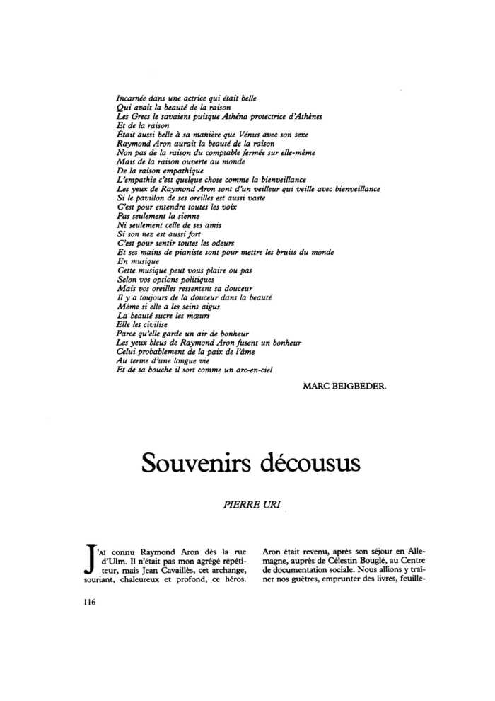 Souvenirs décousus
 – page 1