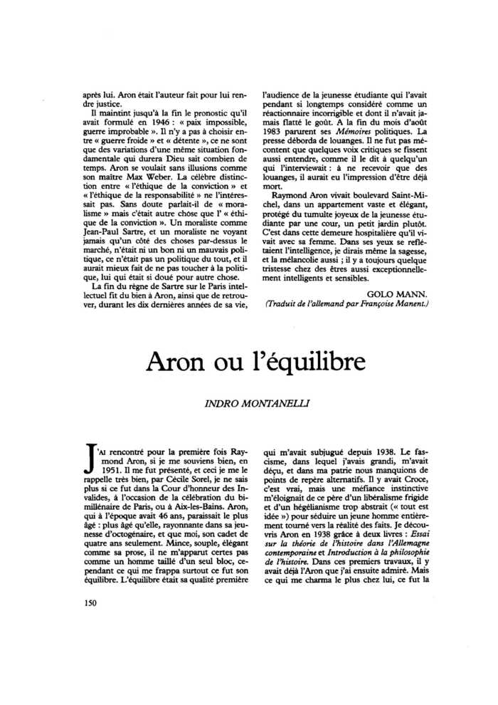 Aron ou l’équilibre
 – page 1