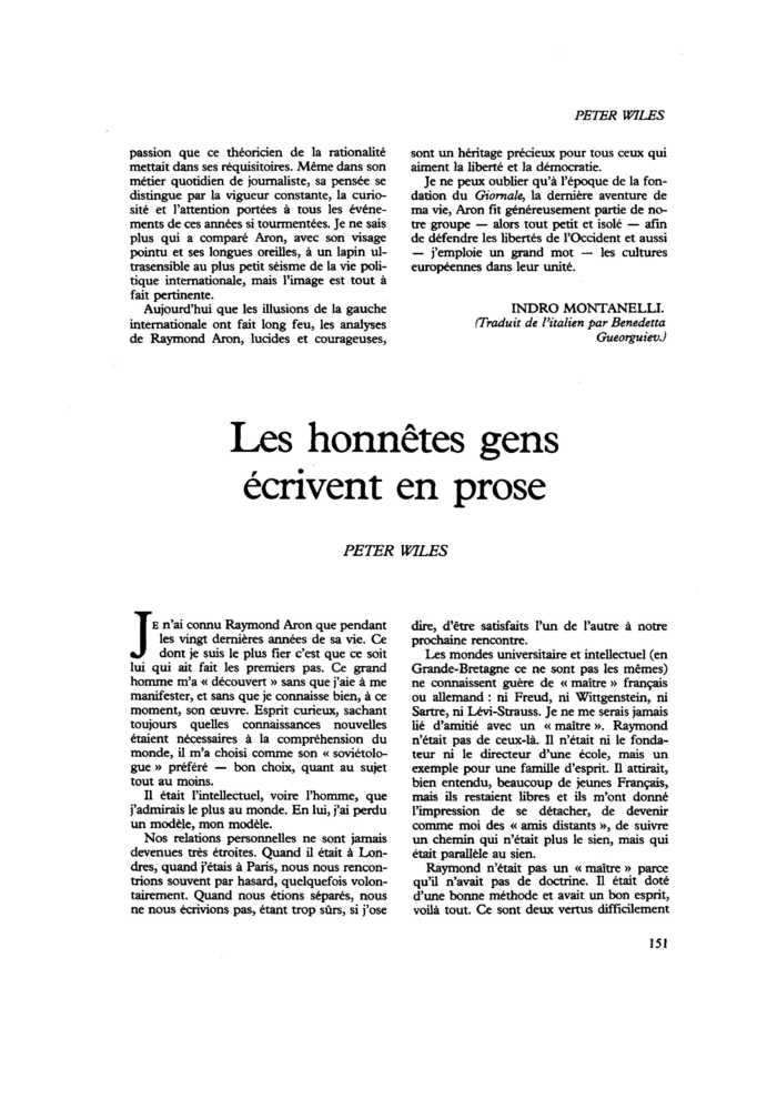 Les honnêtes gens écrivent en prose
 – page 1