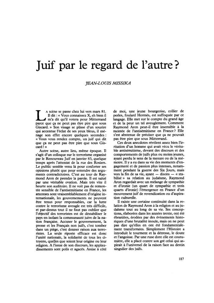 Juif par le regard de l’autre ?
 – page 1