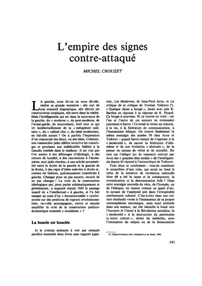 L’empire des signes contre-attaque
 – page 1