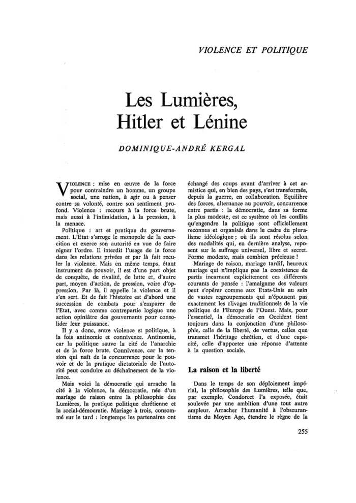 Les Lumières, Hitler et Lénine
 – page 1