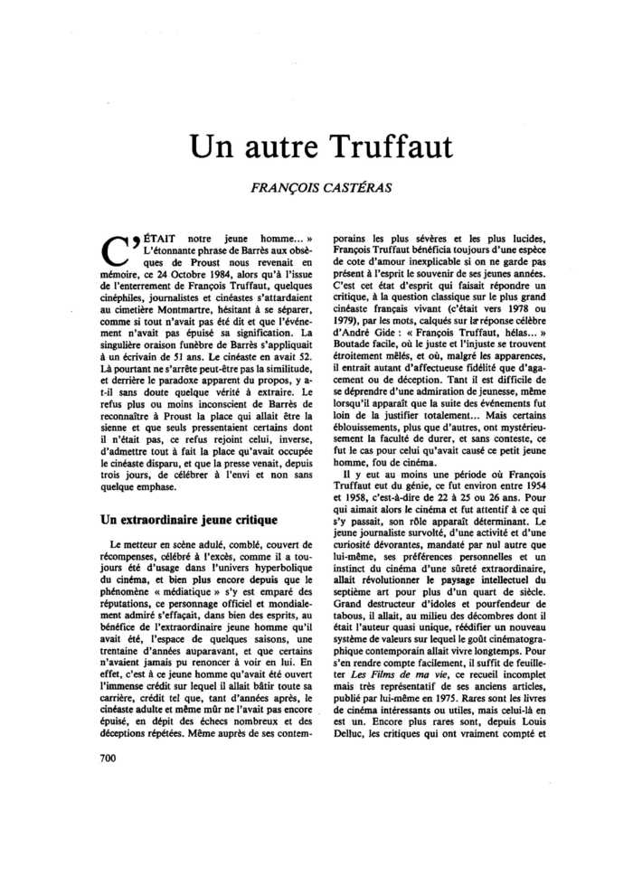 Un autre Truffaut
 – page 1