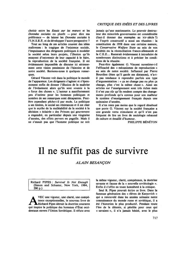 Il ne suffit pas de survivre
 – page 1