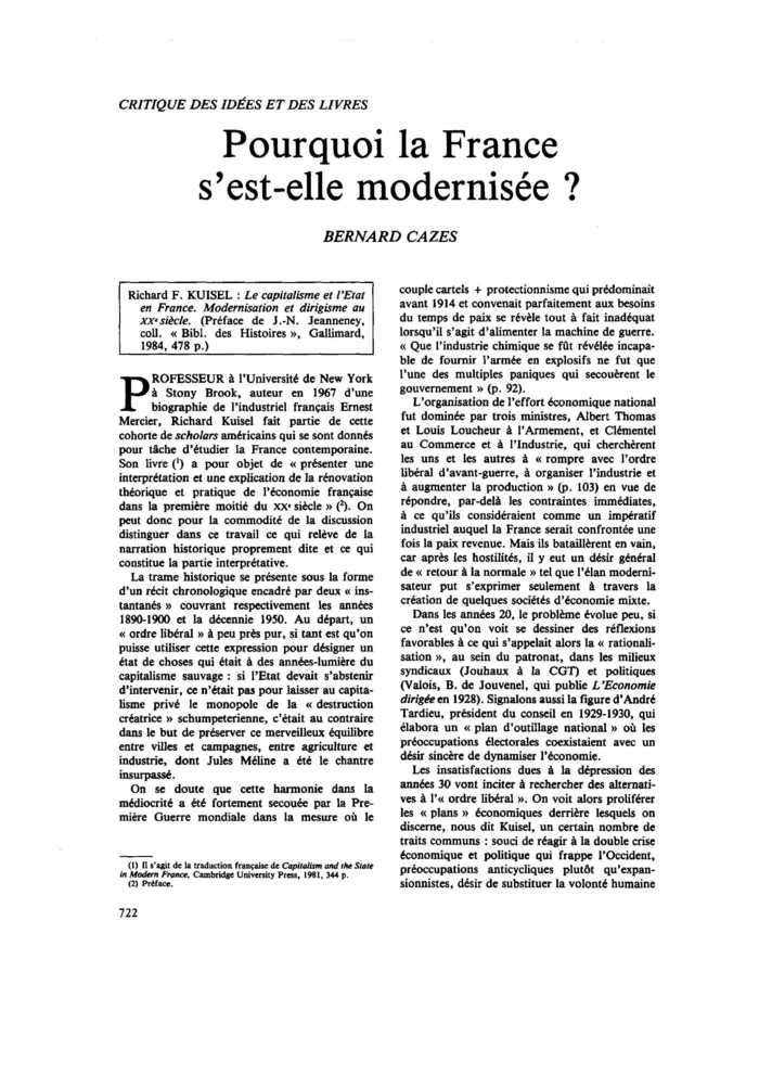 Pourquoi la France s’est-elle modernisée ?
 – page 1