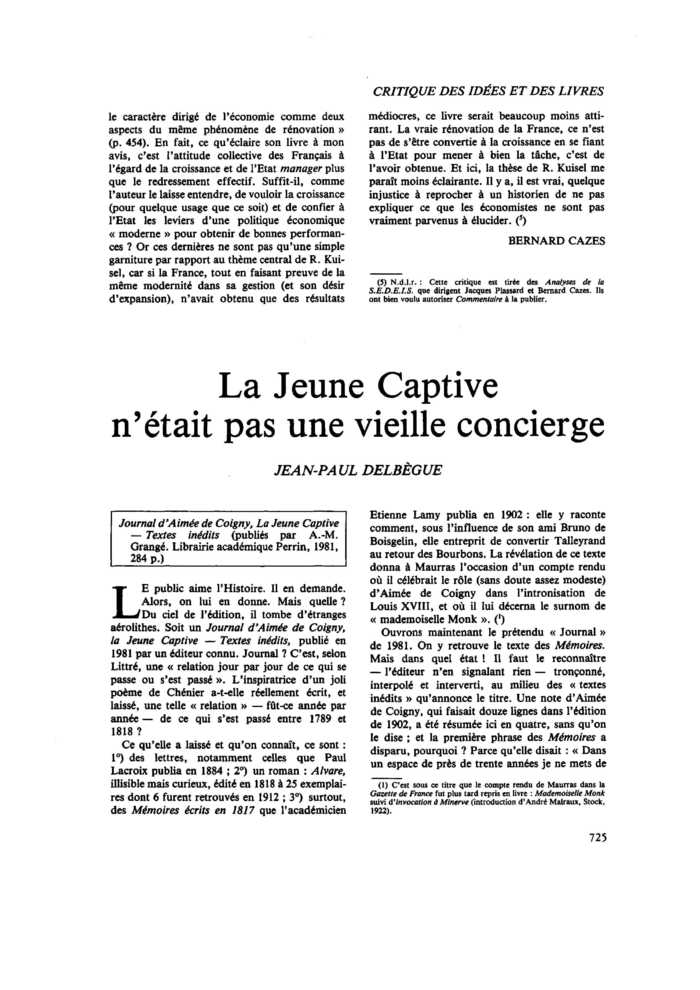 La Jeune Captive n’était pas une vieille concierge
 – page 1