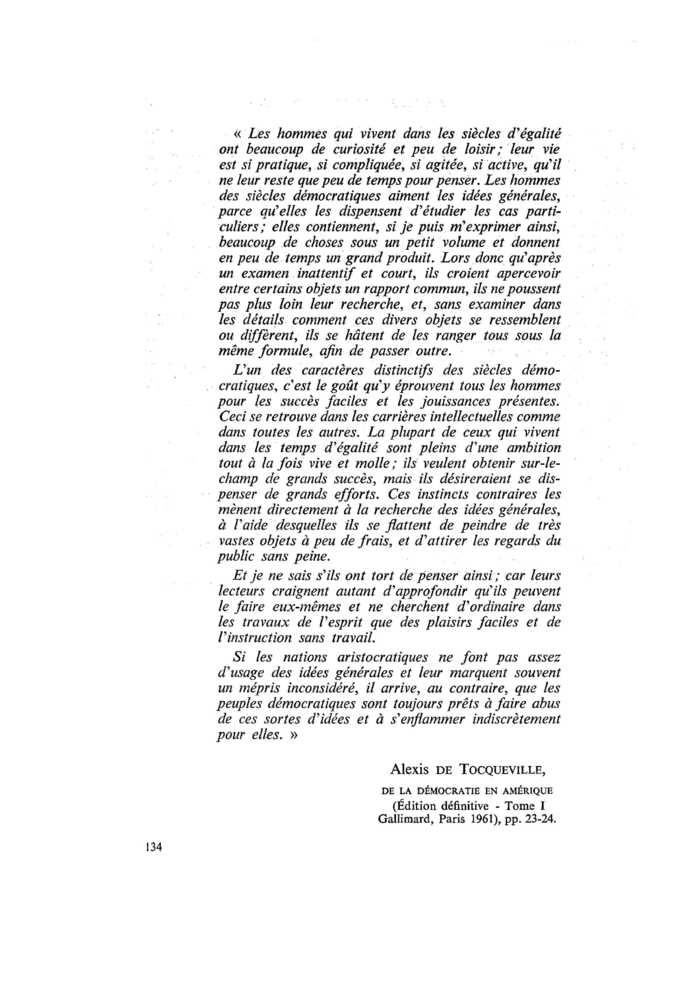 DE LA DÉMOCRATIE EN AMÉRIQUE
 – page 1