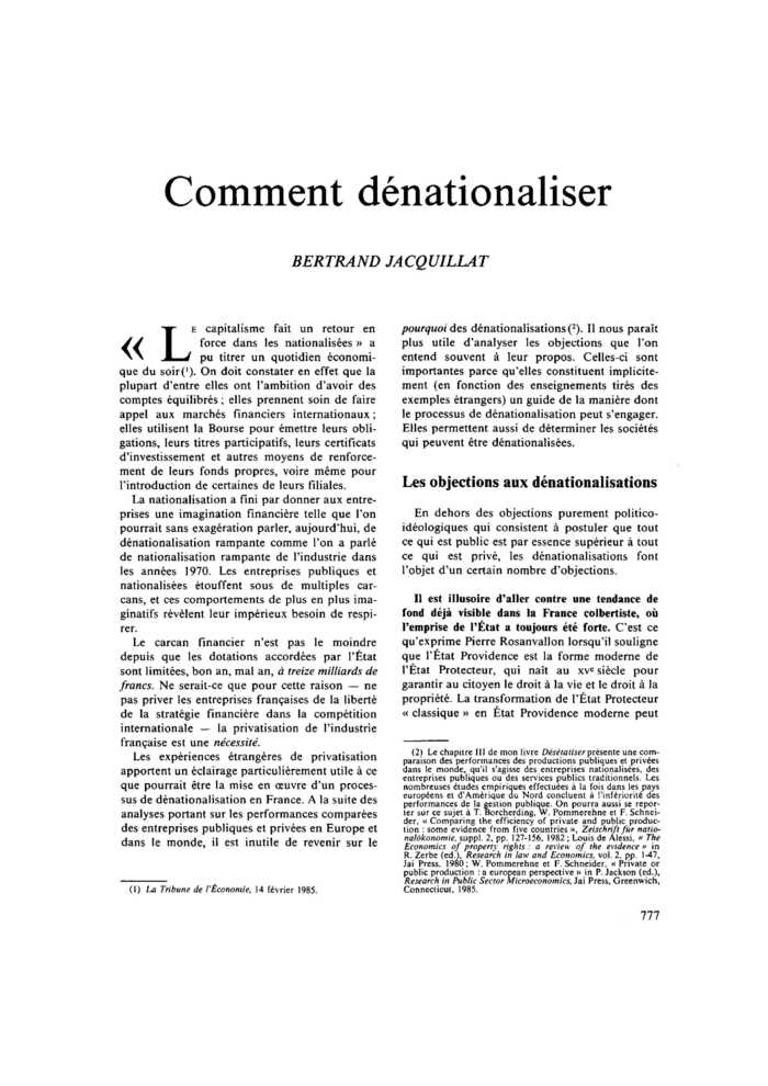 Comment dénationaliser
 – page 1