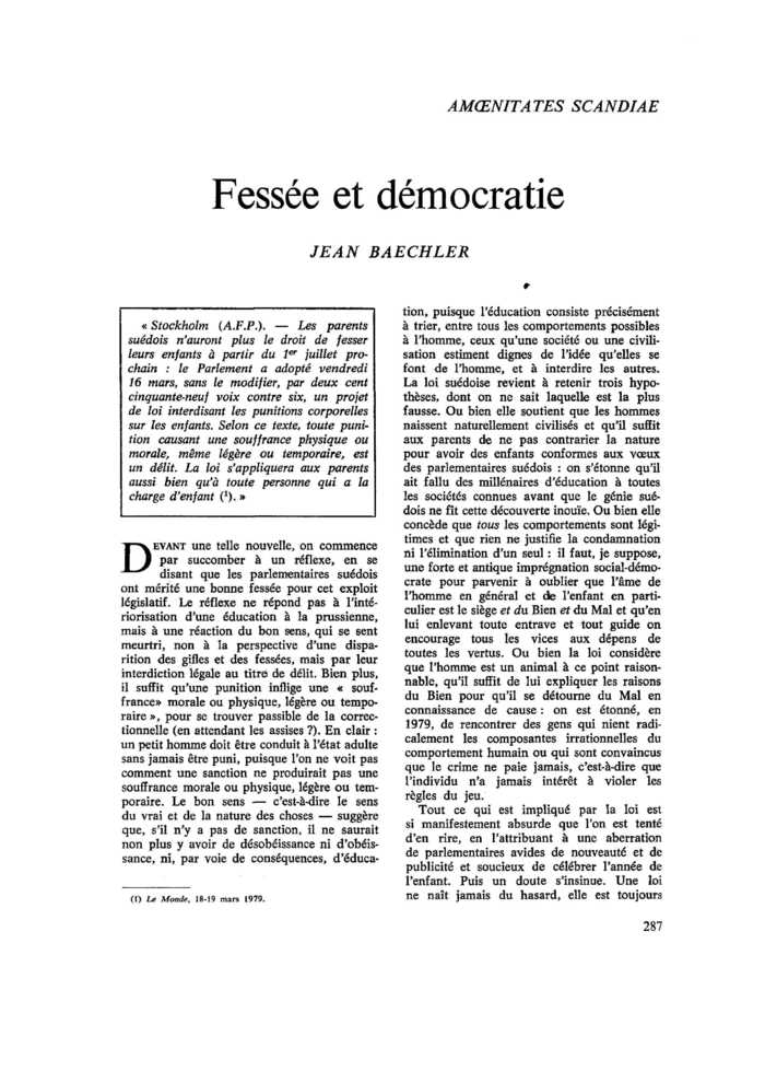 Fessée et démocratie
 – page 1