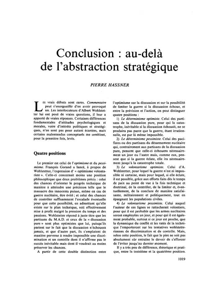 Conclusion : au-delà de l’abstraction stratégique
 – page 1