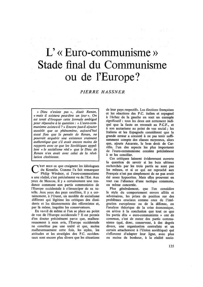 « L’Euro-communisme ». Stade final du communisme ou de l’Europe ?
 – page 1