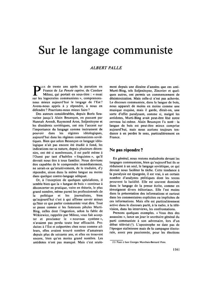 Sur le langage communiste
 – page 1