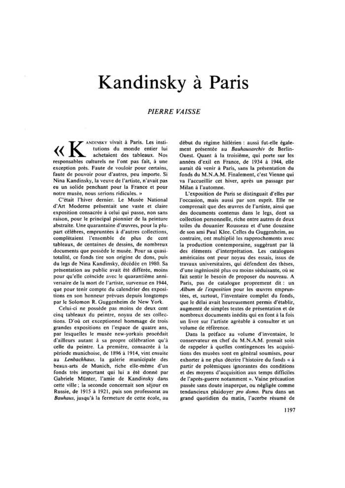 Kandinsky à Paris
 – page 1