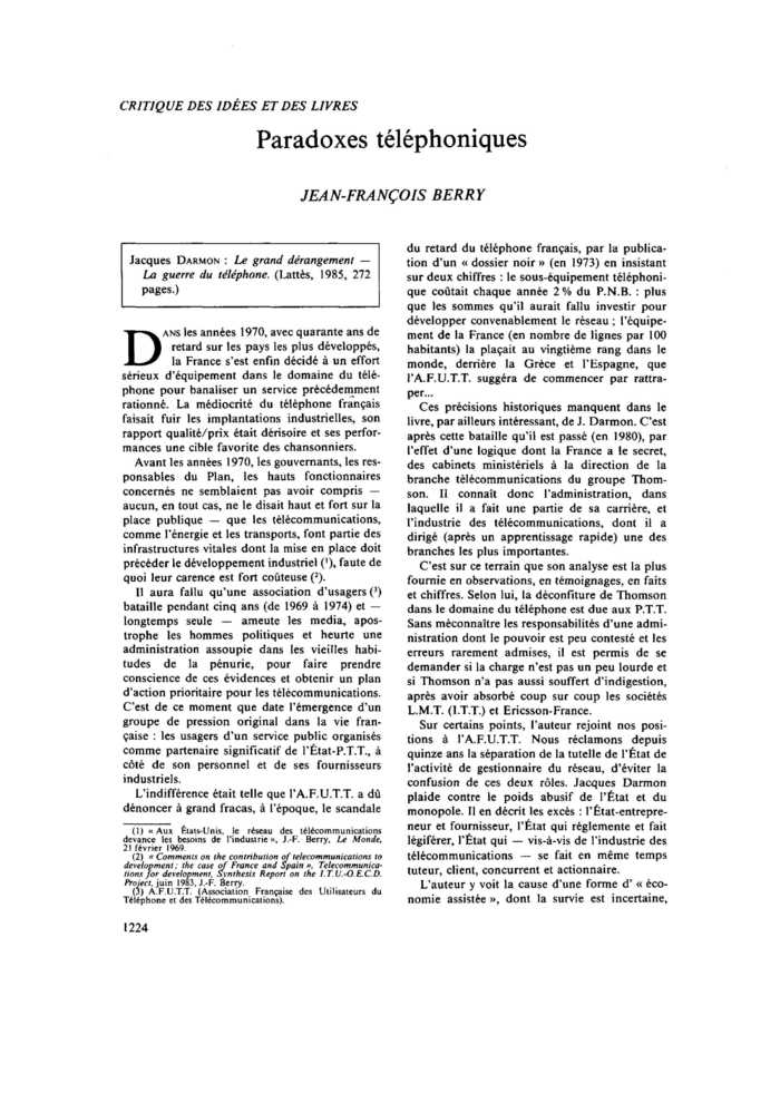 Paradoxes téléphoniques
 – page 1