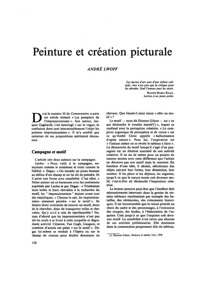 Peinture et création picturale
 – page 1