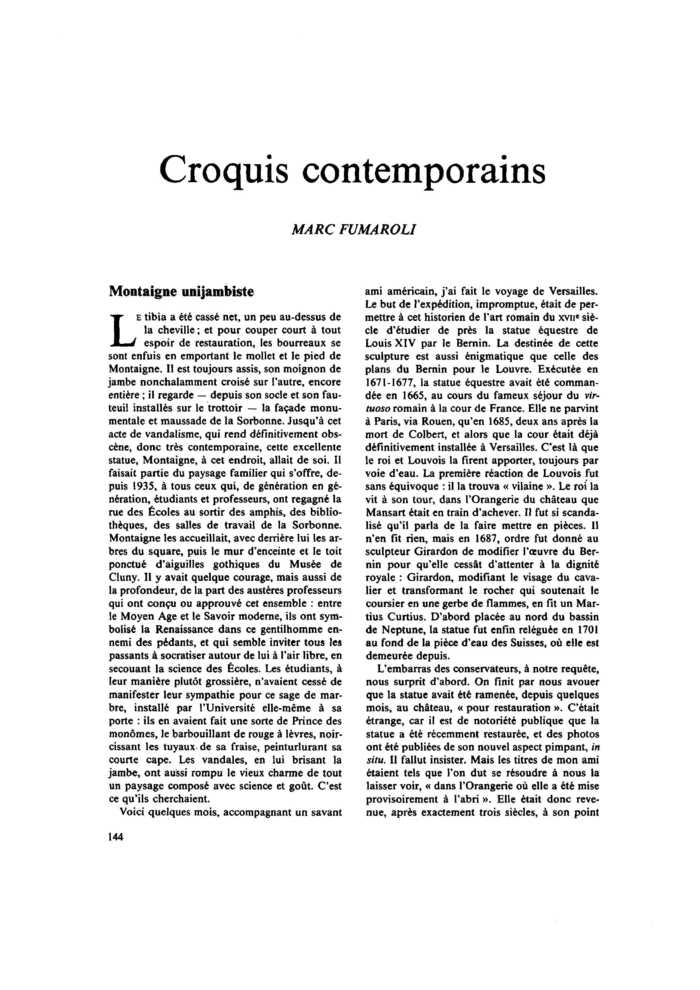 Croquis contemporains
 – page 1