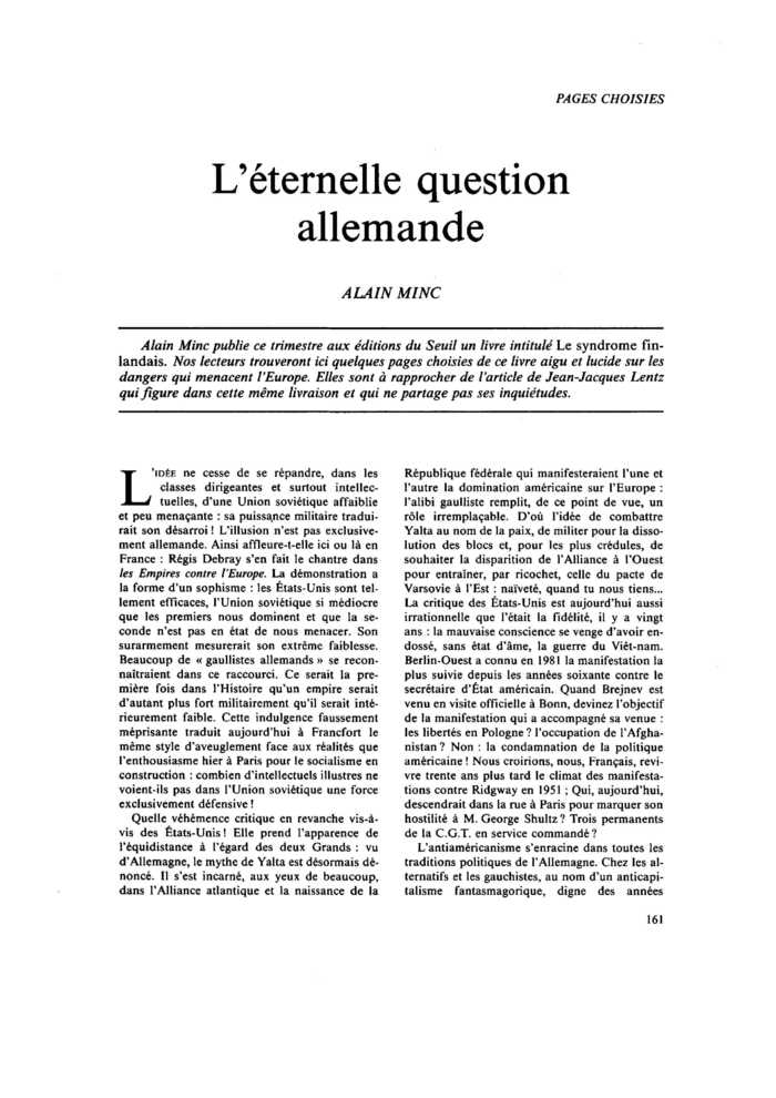 L’éternelle question allemande
 – page 1