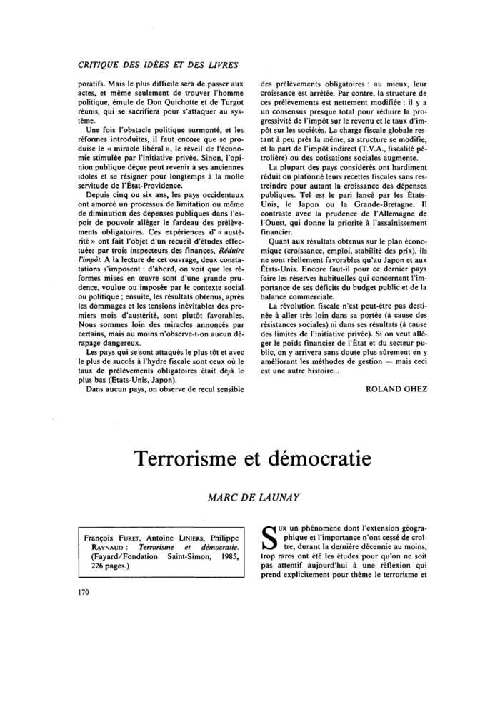 Terrorisme et démocratie
 – page 1