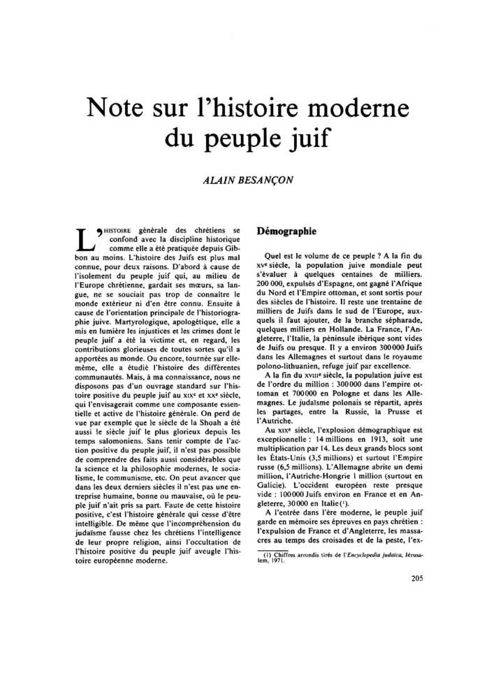 Note sur l’histoire moderne du peuple juif
 – page 1