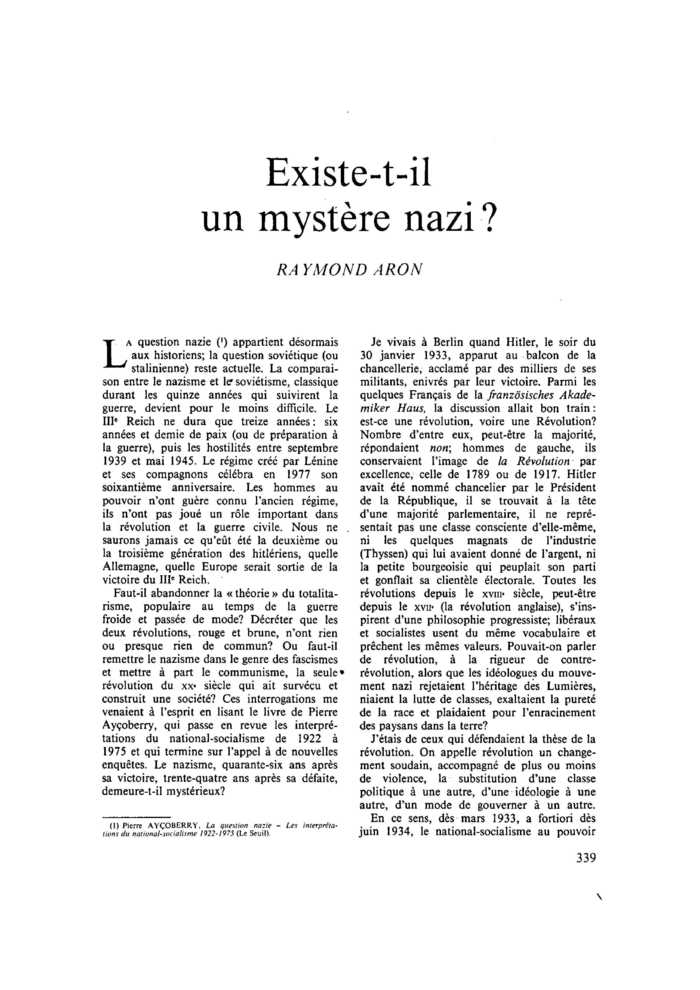 Existe-t-il un mystère nazi ?
 – page 1