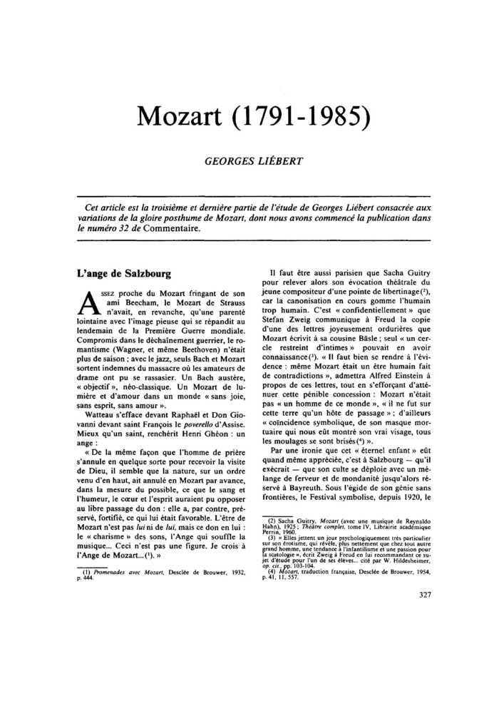 Mozart (1791-1985)
 – page 1