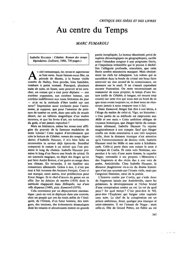 Au centre du Temps
 – page 1