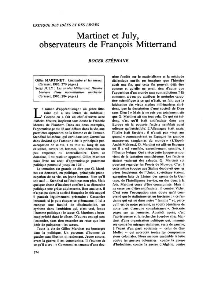 Martinet et July, observateurs de François Mitterrand
 – page 1