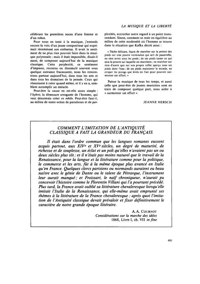 COMMENT L’IMITATION DE L’ANTIQUITÉ CLASSIQUE A FAIT LA GRANDEUR DU FRANÇAIS
 – page 1