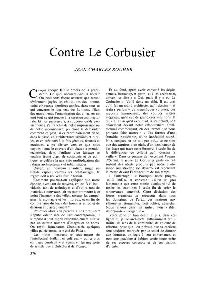 Contre Le Corbusier
 – page 1