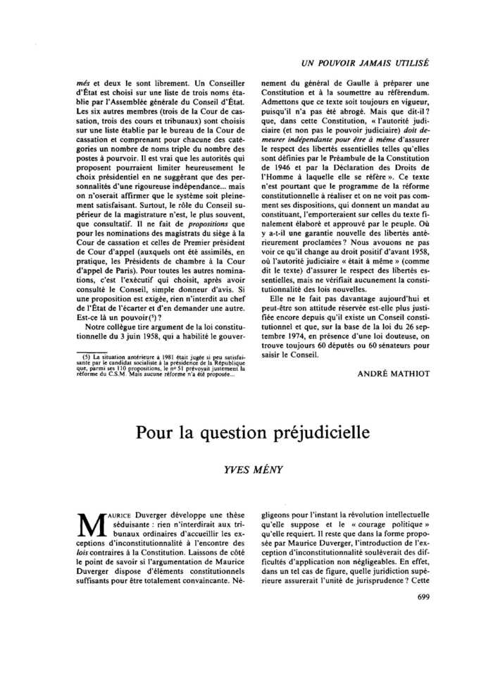 Pour la question préjudicielle
 – page 1
