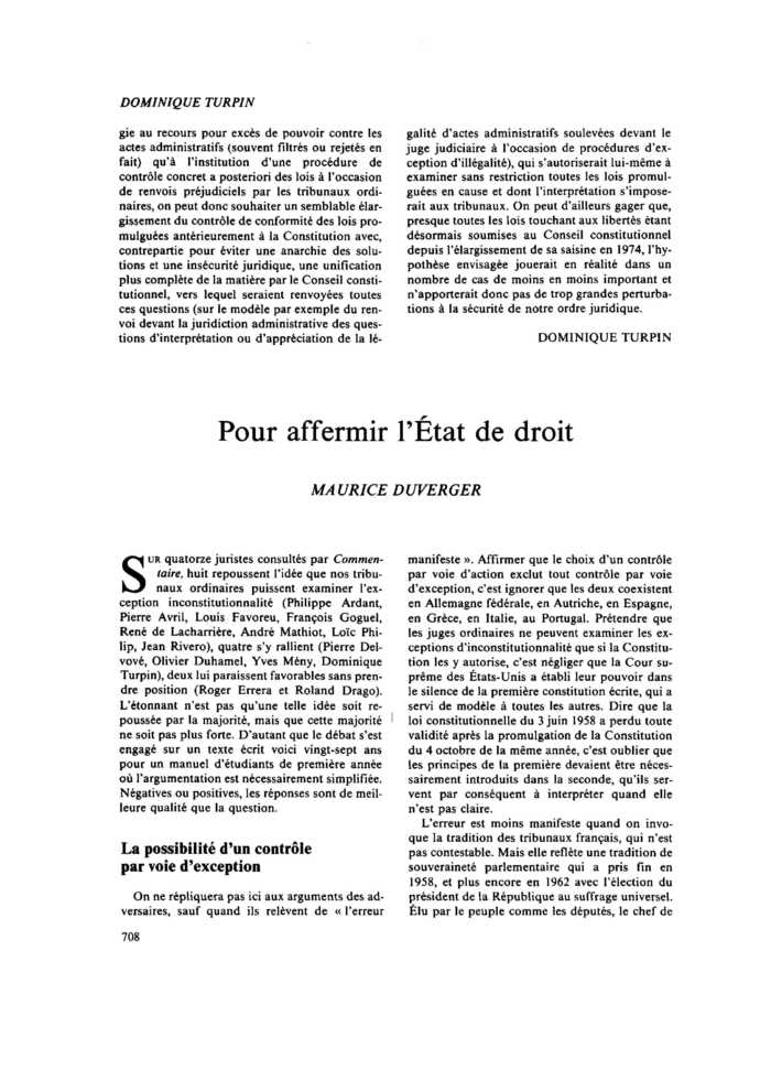 Pour affermir l’État de droit
 – page 1