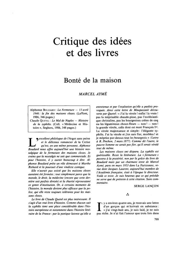 Bonté de la maison
 – page 1