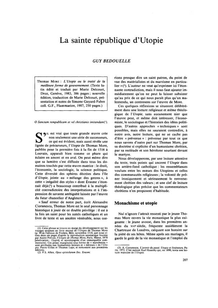 La sainte république d’Utopie
 – page 1