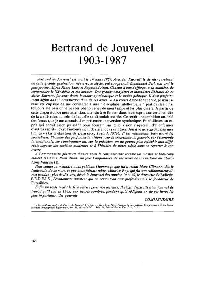 Hommage à Jouvenel
 – page 1