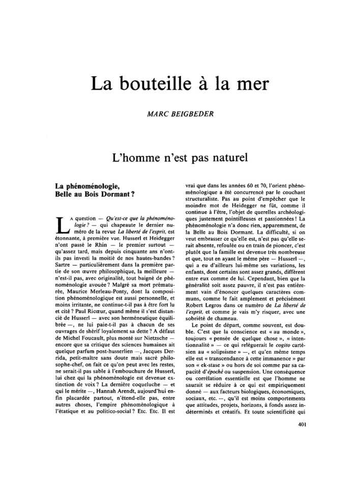 La bouteille à la mer
 – page 1