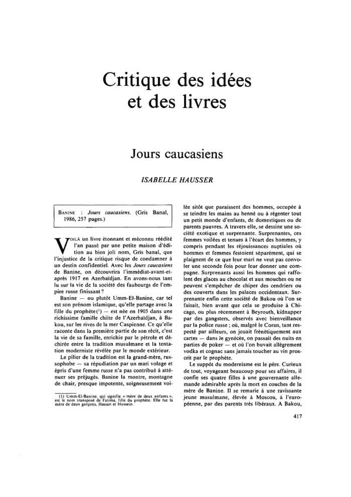 Jours caucasiens
 – page 1